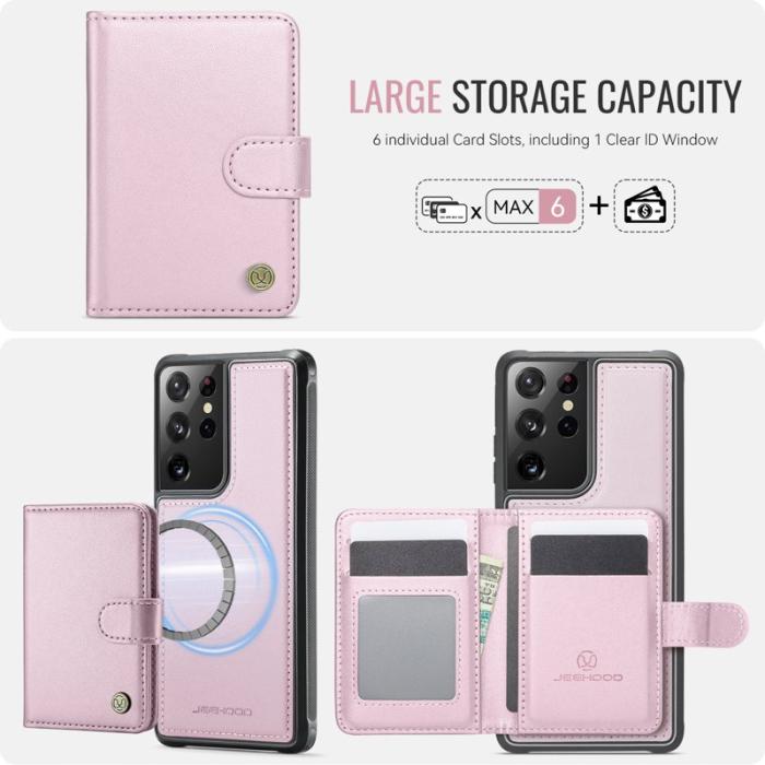 JEEHOOD - JEEHOOD J09 Fodral för Samsung Galaxy S21 Ultra 5G - Rosa