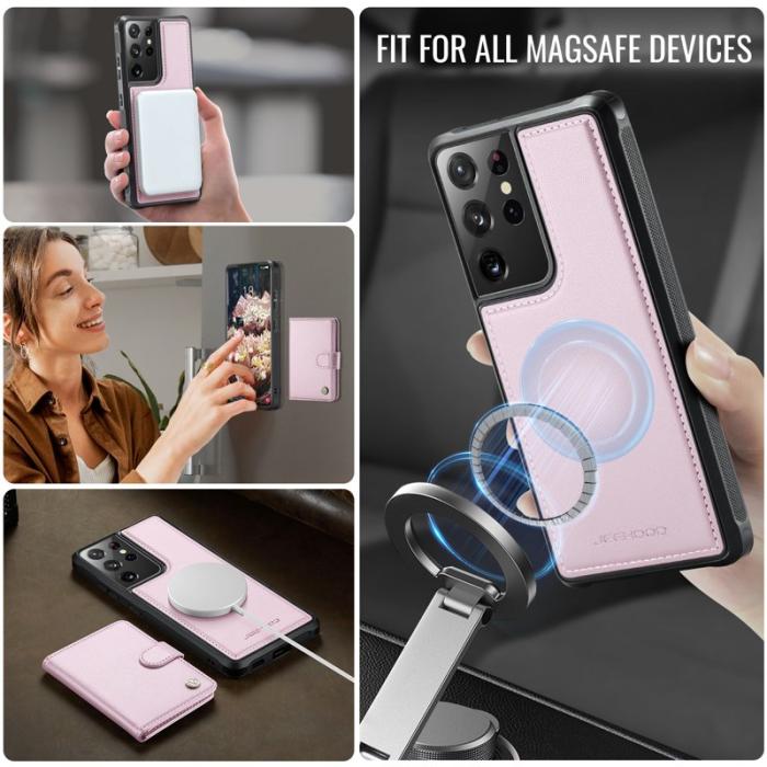 JEEHOOD - JEEHOOD J09 Fodral för Samsung Galaxy S21 Ultra 5G - Rosa