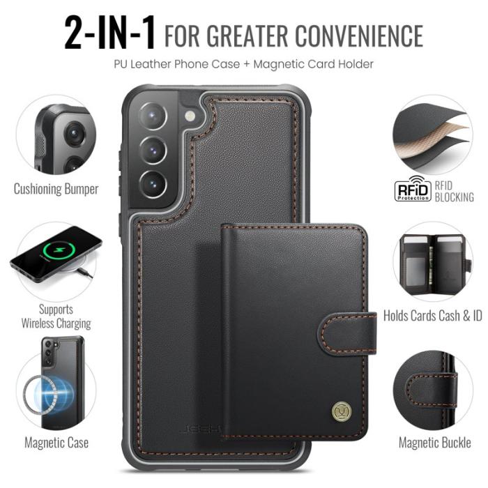 JEEHOOD - JEEHOOD J09 Fodral för Samsung Galaxy S22+ 5G - Svart