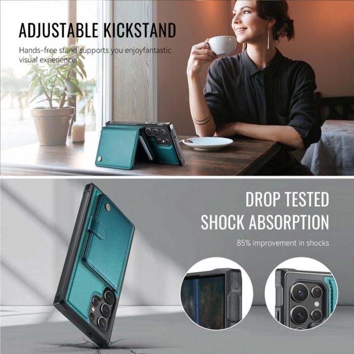 JEEHOOD - JEEHOOD J09 Fodral för Samsung Galaxy S22 Ultra 5G - Grön