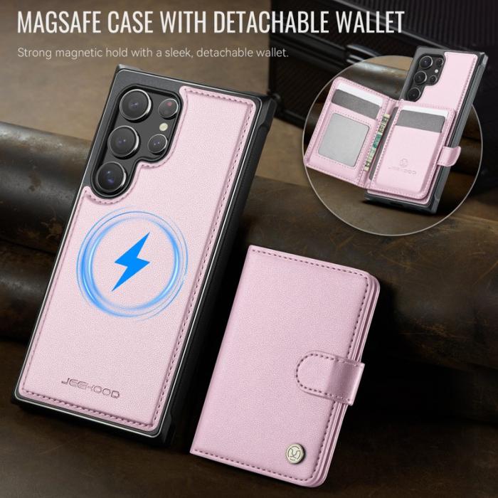 JEEHOOD - JEEHOOD J09 Fodral för Samsung Galaxy S22 Ultra 5G - Rosa