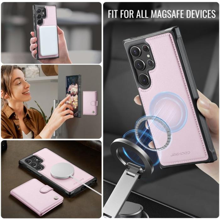 JEEHOOD - JEEHOOD J09 Fodral för Samsung Galaxy S22 Ultra 5G - Rosa