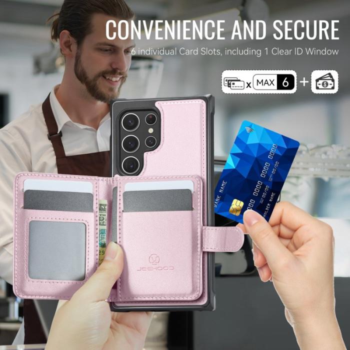 JEEHOOD - JEEHOOD J09 Fodral för Samsung Galaxy S22 Ultra 5G - Rosa