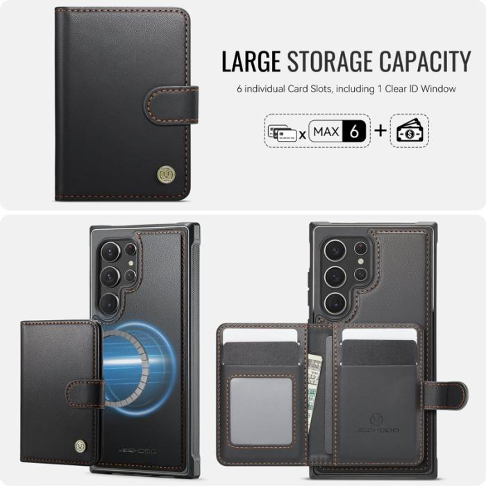 JEEHOOD - JEEHOOD J09 Fodral för Samsung Galaxy S22 Ultra 5G - Svart