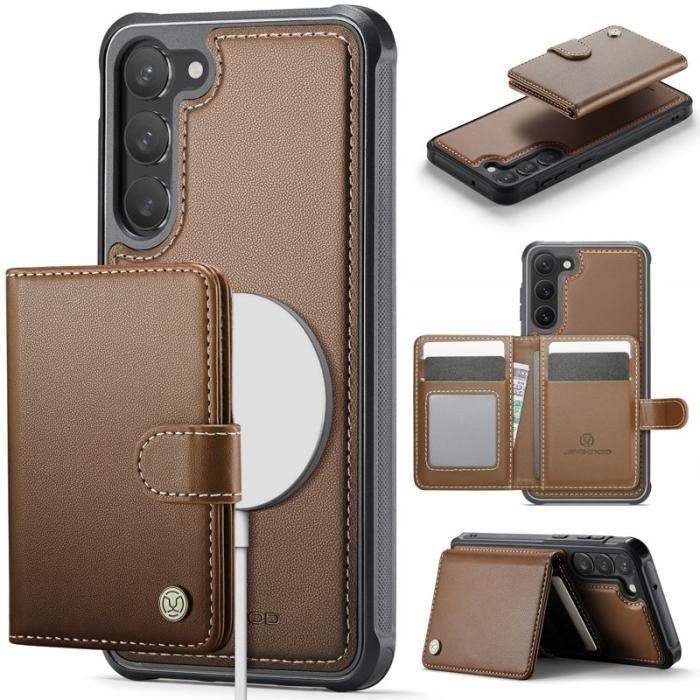 JEEHOOD - JEEHOOD J09 Fodral för Samsung Galaxy S23 RFID Läder Brun