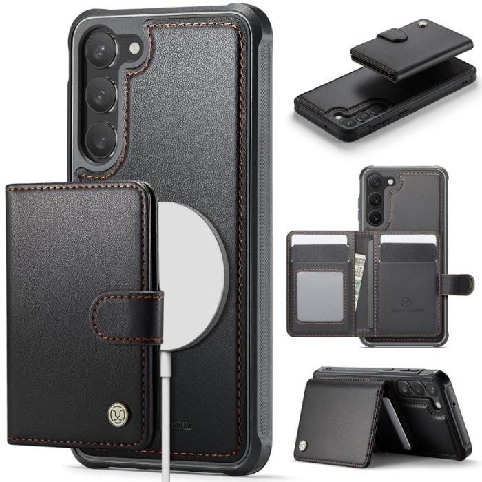 JEEHOOD - JEEHOOD J09 Fodral för Samsung Galaxy S23 RFID Läder Svart