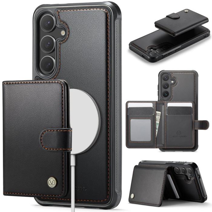 JEEHOOD - JEEHOOD J09 Fodral för Samsung Galaxy S24+ Läder Svart