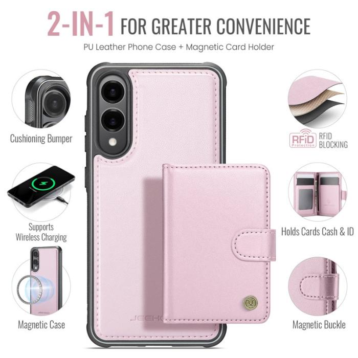 JEEHOOD - JEEHOOD J09 Fodral för Samsung Galaxy S25 Edge - Rosa