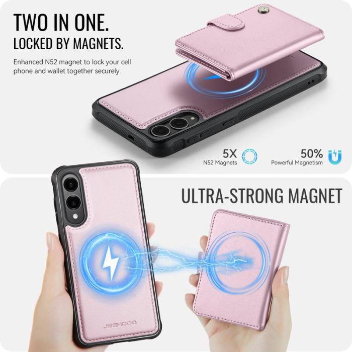 JEEHOOD - JEEHOOD J09 Fodral för Samsung Galaxy S25 Edge - Rosa