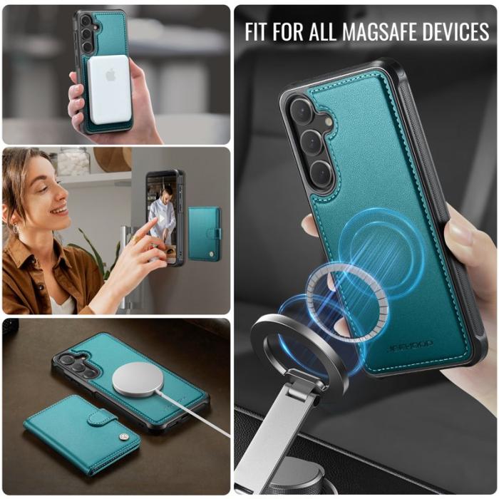 JEEHOOD - JEEHOOD J09 Fodral för Samsung Galaxy S25+ RFID Grön