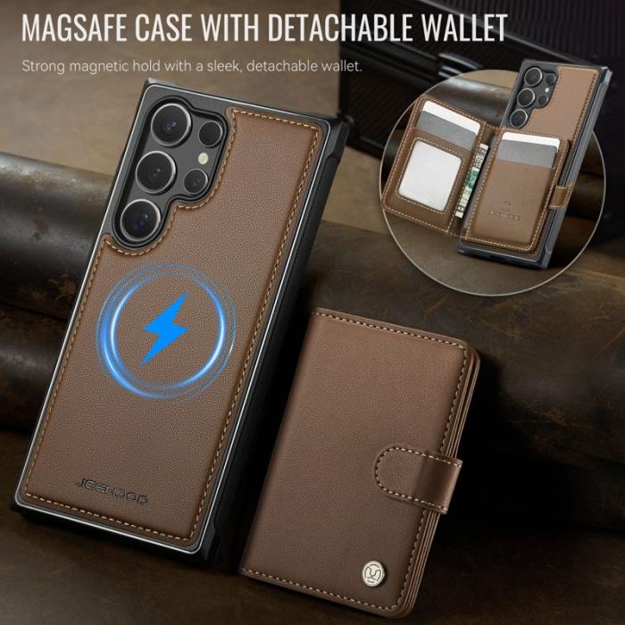 JEEHOOD - JEEHOOD J09 Fodral för Samsung Galaxy S25 Ultra - Brun