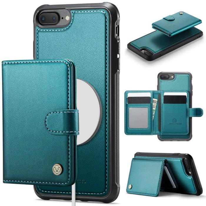 JEEHOOD - JEEHOOD J09 Fodral i läder för iPhone 8 Plus/7 Plus - Grön