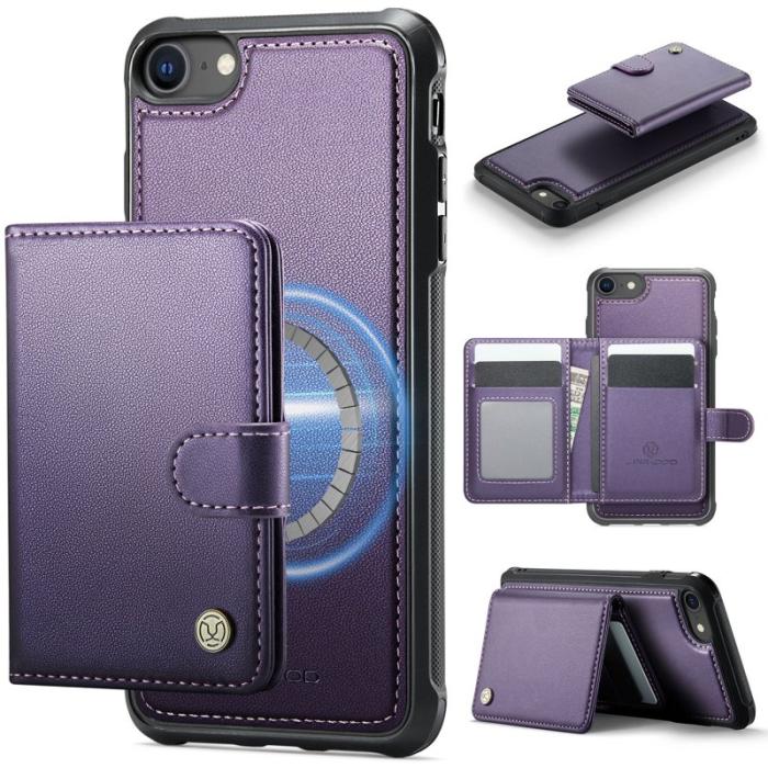 JEEHOOD - JEEHOOD J09 Fodral i läder för iPhone 8/SE 2020/SE 2022 - Lila