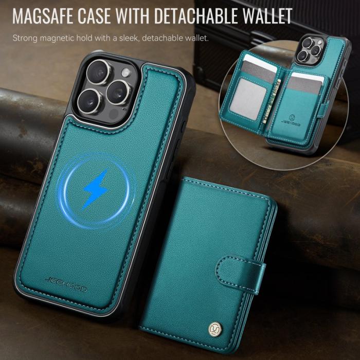 JEEHOOD - JEEHOOD J09 Fodral iPhone 13 Pro Max RFID Blockering Grön