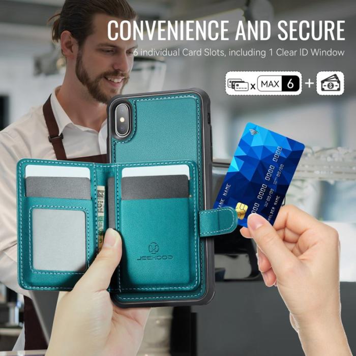 JEEHOOD - JEEHOOD J09 Fodral iPhone XS/X 5.8 tum RFID Grön
