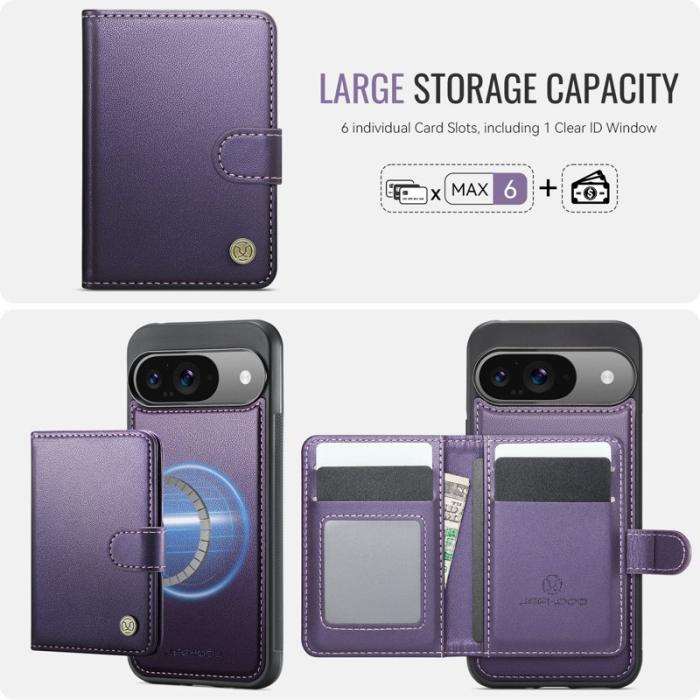 JEEHOOD - JEEHOOD J09 Fodral till Google Pixel 9 Pro - Lila, RFID-blockerande