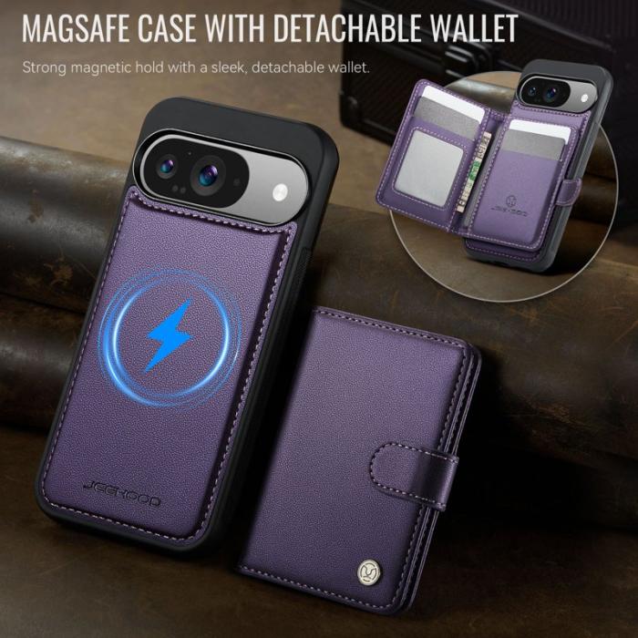 JEEHOOD - JEEHOOD J09 Fodral till Google Pixel 9 Pro - Lila, RFID-blockerande