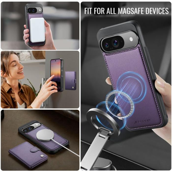 JEEHOOD - JEEHOOD J09 Fodral till Google Pixel 9 Pro - Lila, RFID-blockerande