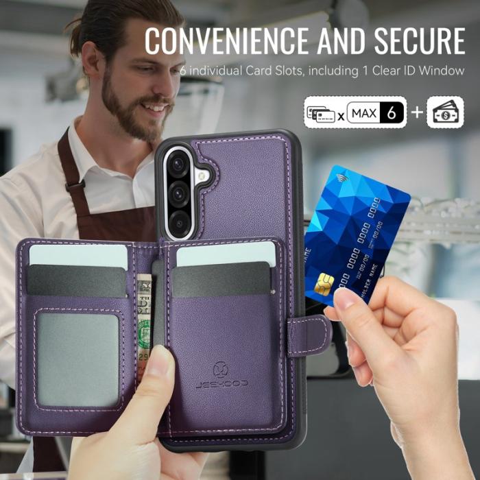 JEEHOOD - JEEHOOD J09 Fodral till Samsung Galaxy A56 5G Lila RFID