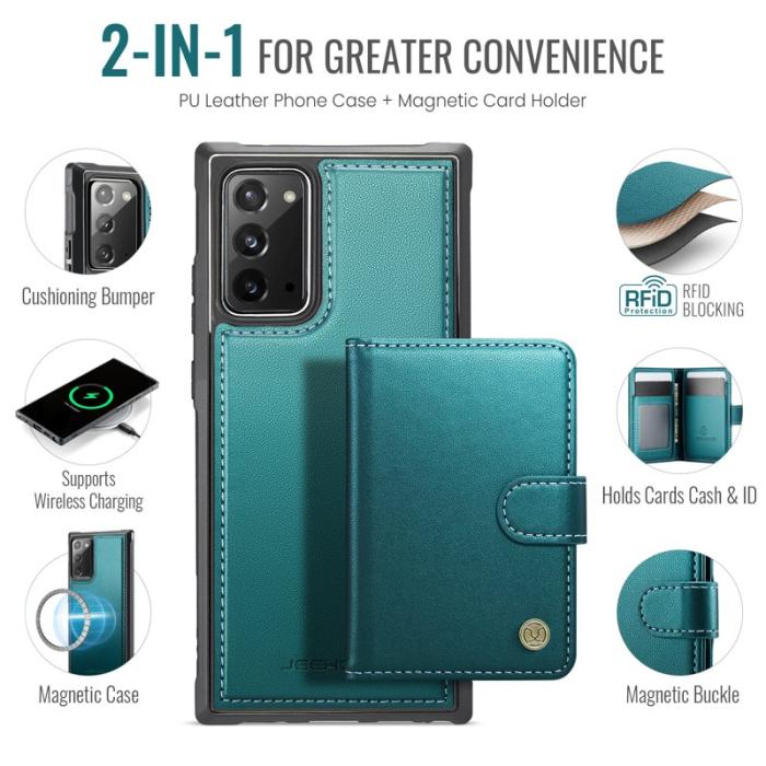 JEEHOOD - JEEHOOD J09 Fodral till Samsung Galaxy Note20 - Grön