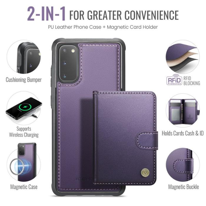 JEEHOOD - JEEHOOD J09 Fodral till Samsung Galaxy S20 4G Lila RFID