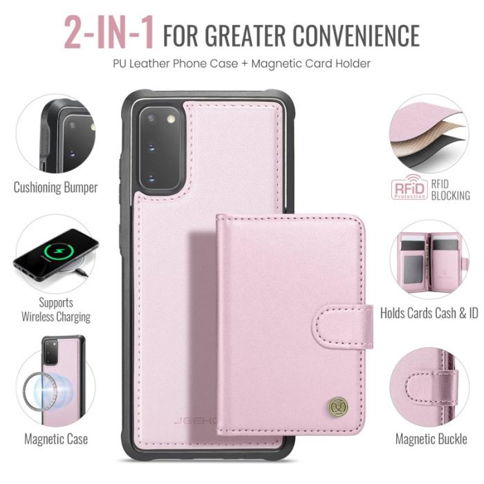 JEEHOOD - JEEHOOD J09 Fodral till Samsung Galaxy S20 4G - Rosa
