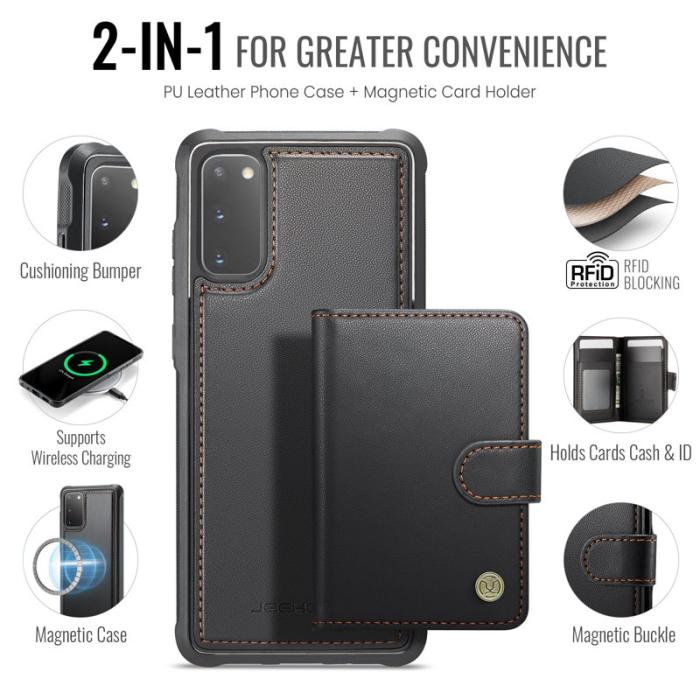 JEEHOOD - JEEHOOD J09 Fodral till Samsung Galaxy S20 4G - Svart