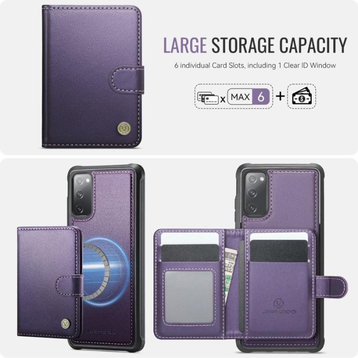 JEEHOOD - JEEHOOD J09 Fodral till Samsung Galaxy S20 FE Lila RFID Blocking