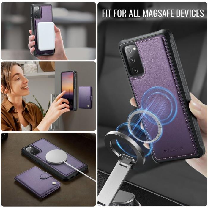JEEHOOD - JEEHOOD J09 Fodral till Samsung Galaxy S20 FE Lila RFID Blocking