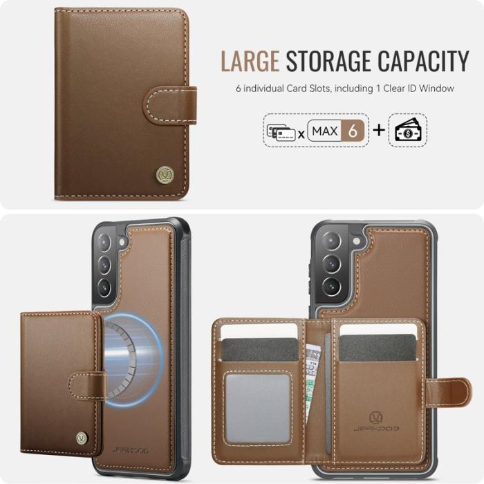 JEEHOOD - JEEHOOD J09 Fodral till Samsung Galaxy S21 4G - Brun