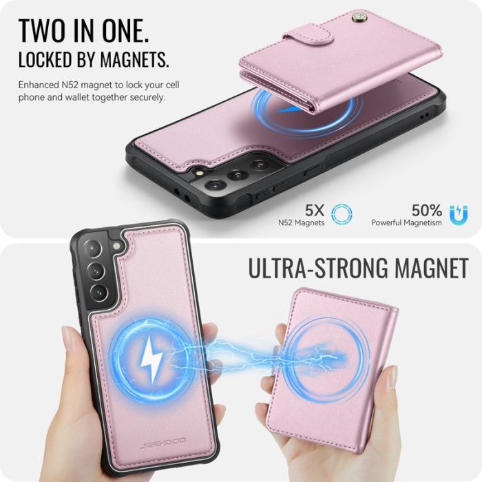 JEEHOOD - JEEHOOD J09 Fodral till Samsung Galaxy S21 4G - Rosa