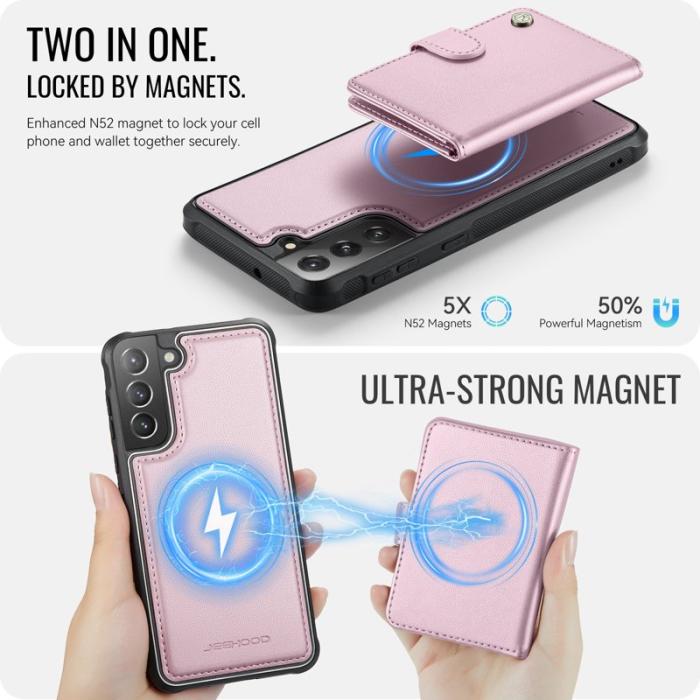 JEEHOOD - JEEHOOD J09 Fodral till Samsung Galaxy S21 FE 5G - Rosa