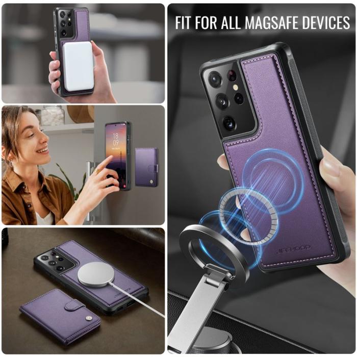 JEEHOOD - JEEHOOD J09 Fodral till Samsung Galaxy S21 Ultra 5G - Lila