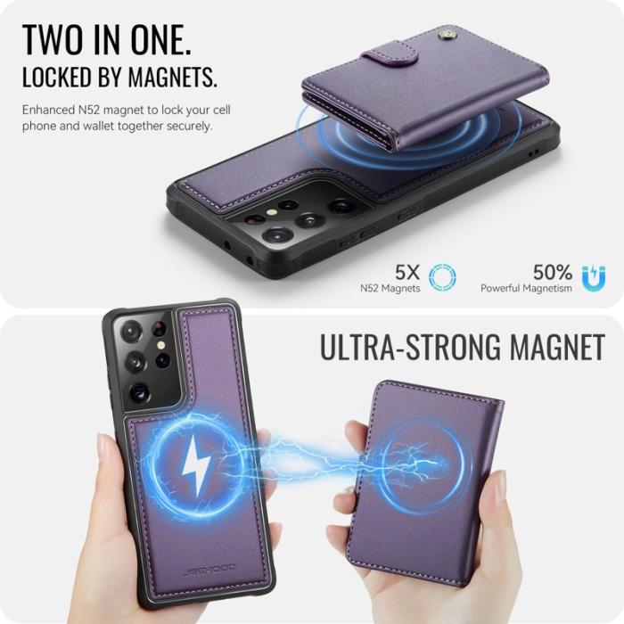 JEEHOOD - JEEHOOD J09 Fodral till Samsung Galaxy S21 Ultra 5G - Lila