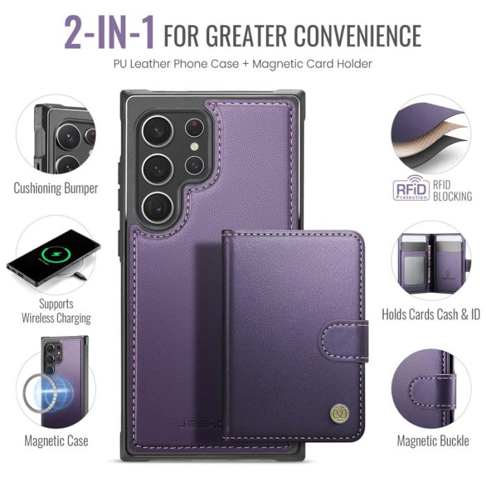 JEEHOOD - JEEHOOD J09 Fodral till Samsung Galaxy S22 Ultra 5G - Lila