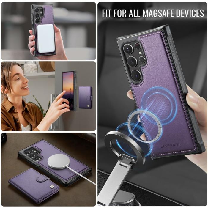 JEEHOOD - JEEHOOD J09 Fodral till Samsung Galaxy S22 Ultra 5G - Lila