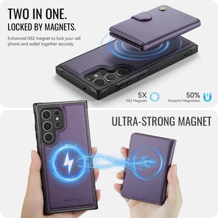 JEEHOOD - JEEHOOD J09 Fodral till Samsung Galaxy S22 Ultra 5G - Lila