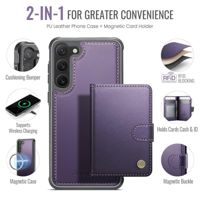 JEEHOOD - JEEHOOD J09 Fodral till Samsung Galaxy S23+ Lila RFID Blocking