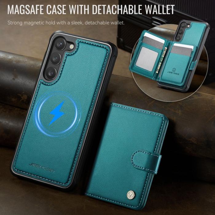 JEEHOOD - JEEHOOD J09 Fodral till Samsung Galaxy S23 RFID Läder Grön