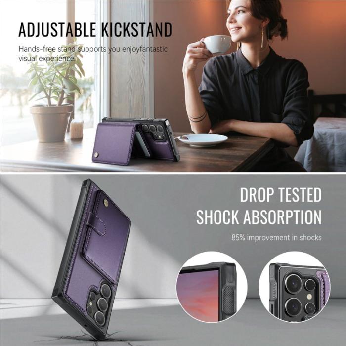 JEEHOOD - JEEHOOD J09 Fodral till Samsung Galaxy S23 Ultra Lila