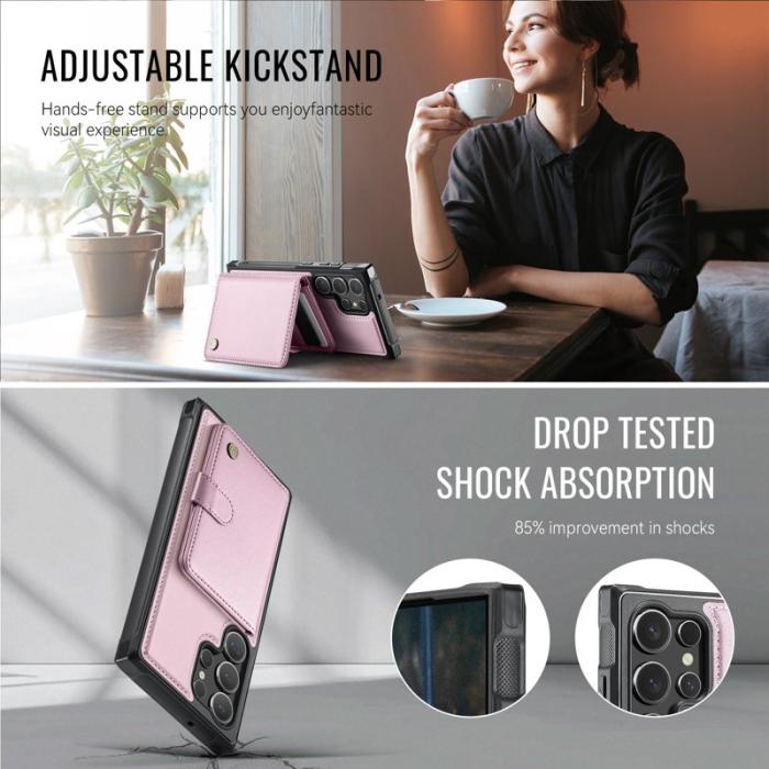 JEEHOOD - JEEHOOD J09 Fodral till Samsung Galaxy S23 Ultra - Rosa