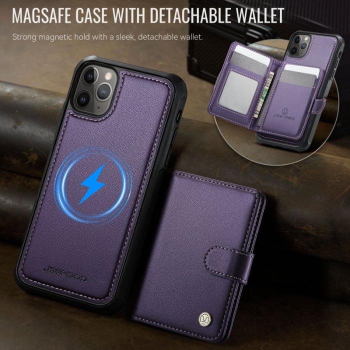 JEEHOOD - JEEHOOD J09 iPhone 11 Pro Max Skal Läder MagSafe - Lila