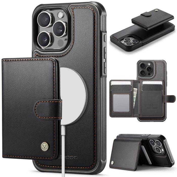 JEEHOOD - JEEHOOD J09 iPhone 15 Pro Max Skal med RFID Skydd - Svart