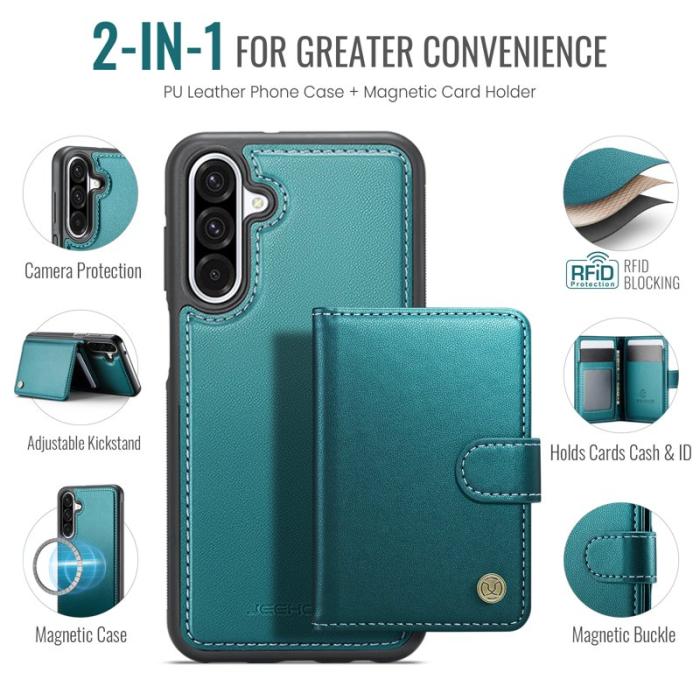 JEEHOOD - JEEHOOD J09 Samsung Galaxy A26 5G Skal RFID Läder Grön