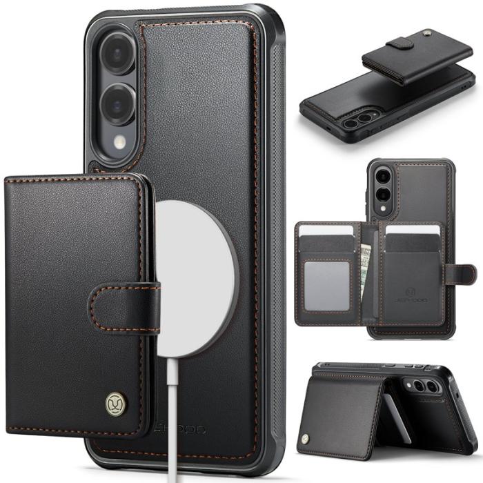 JEEHOOD - JEEHOOD J09 Samsung Galaxy S25 Edge Skal RFID Läder Svart