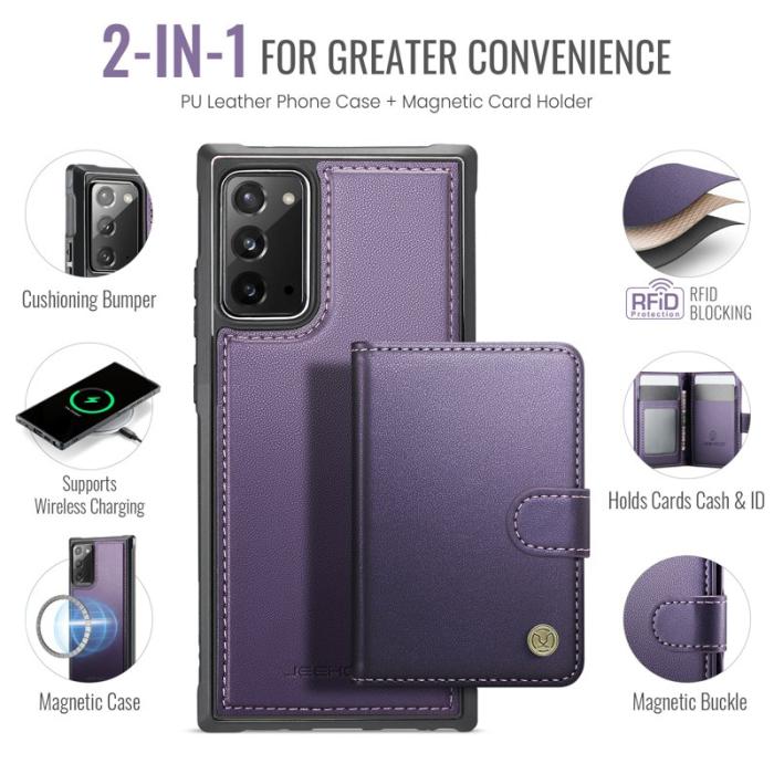 JEEHOOD - JEEHOOD J09 Skal för Samsung Galaxy Note20 RFID Lila