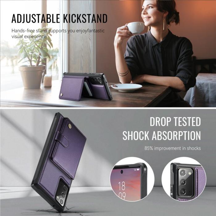 JEEHOOD - JEEHOOD J09 Skal för Samsung Galaxy Note20 RFID Lila