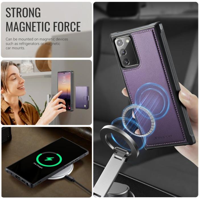 JEEHOOD - JEEHOOD J09 Skal för Samsung Galaxy Note20 RFID Lila