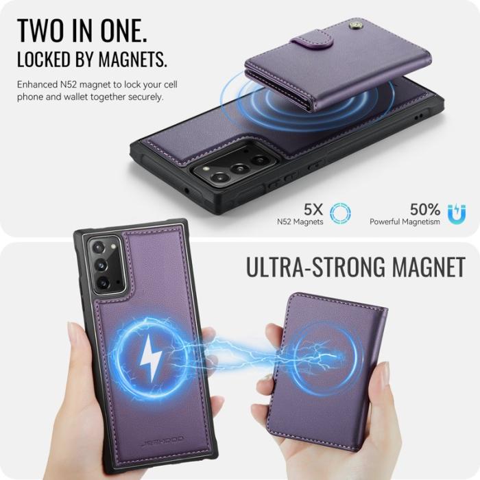JEEHOOD - JEEHOOD J09 Skal för Samsung Galaxy Note20 RFID Lila