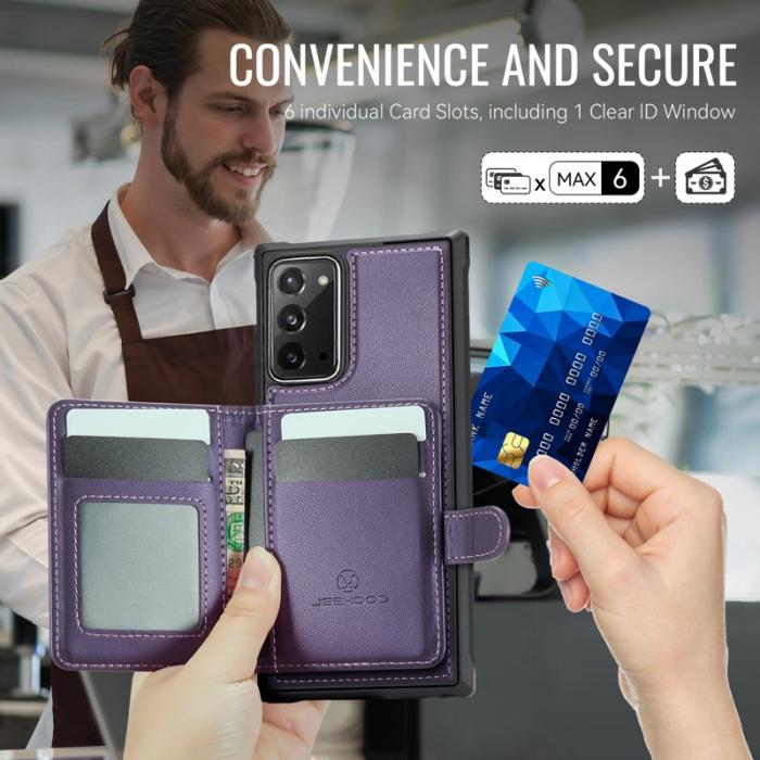 JEEHOOD - JEEHOOD J09 Skal för Samsung Galaxy Note20 RFID Lila